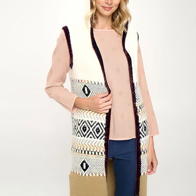 Tribal Sweater Knit Vest